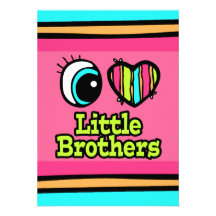 Bright Eye Heart I Love Little Brothers Invitation
