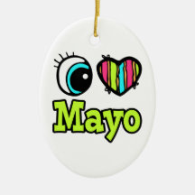 Bright Eye Heart I Love Mayo Christmas Ornament