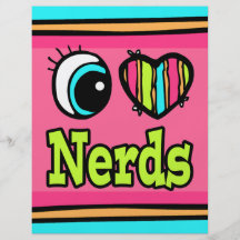 Bright Eye Heart I Love Nerds Flyer