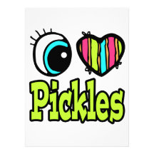Bright Eye Heart I Love Pickles Personalized Invite