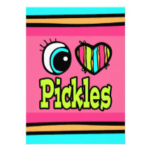 Bright Eye Heart I Love Pickles Personalized Invites