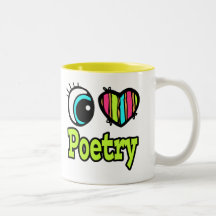 Bright Eye Heart I Love Poetry Mug