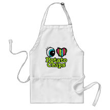 Bright Eye Heart I Love Potato Chips Aprons