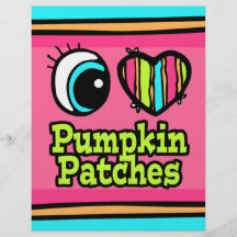 Bright Eye Heart I Love Pumpkin Patches Flyer