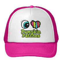 Bright Eye Heart I Love Pumpkin Patches Trucker Hat