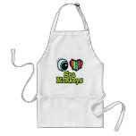 Bright Eye Heart I Love Sea Monkeys Aprons