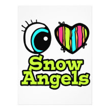 Bright Eye Heart I Love Snow Angels Custom Announcements