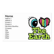 Bright Eye Heart I Love The Earth Business Cards