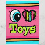 Bright Eye Heart I Love Toys Personalized Flyer