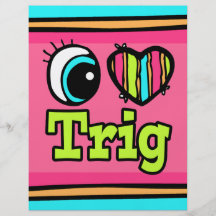 Bright Eye Heart I Love Trig Full Colour Flyer