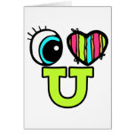Bright Eye Heart I Love U You Greeting Cards