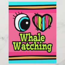 Bright Eye Heart I Love Whale Watching Full Colour Flyer