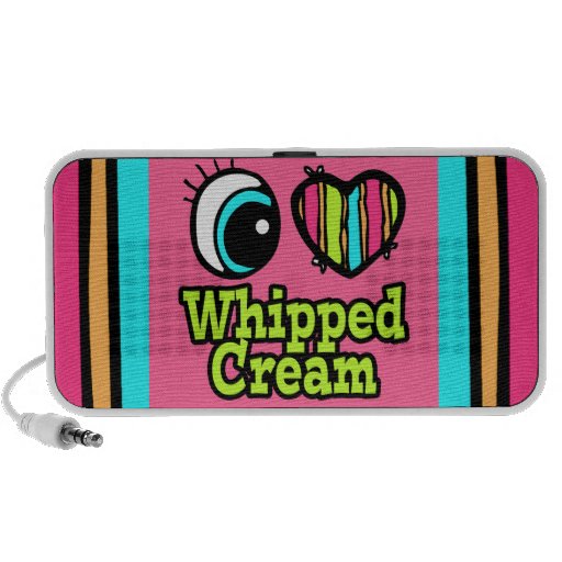 Bright Eye Heart I Love Whipped Cream Mini Speakers