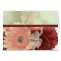 bright floral blank card
