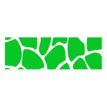 Bright Green Giraffe Print Pattern. Business Card Template