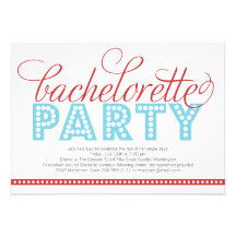 Bright Lights Bachelorette Party Invitation