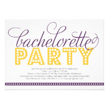 Bright Lights Bachelorette Party Invitation