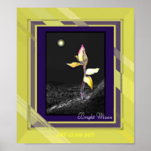 Bright Moon Emotional Art Picture wall print ポスター