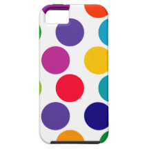 Bright Multicolored Polka Dots Pattern
