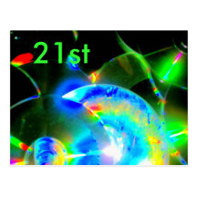 Bright Music Discs 21st Birthday Post Cards