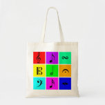 bright music symbols bags