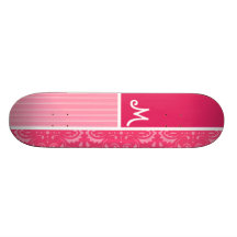 Bright Pink Floral Custom Skateboard