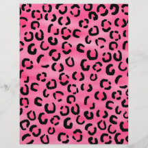 Bright Pink Leopard Print Pattern. Flyer
