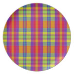 Bright Plaid Guy Plate
