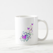 Bright Purple Butterfly Mug