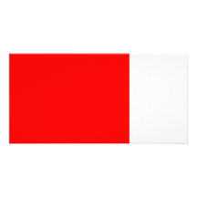 bright red DIY custom background template Customized Photo Card