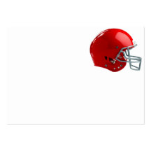 Bright Red Football Helmet Business Card Templates