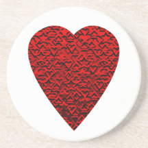 Bright Red Heart Picture. Coaster