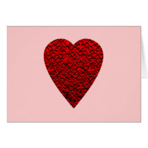 Bright Red Heart Picture. Greeting Cards