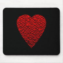 Bright Red Heart Picture. Mousemat