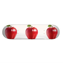 Bright Red Juicy Delicious Apple Skate Board Decks