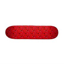 Bright Red Trendy Hibiscus Flowers Skateboard Decks