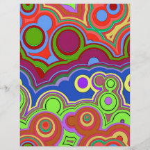 bright retro hippie rings full color flyer