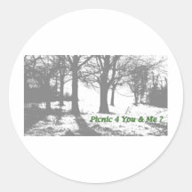 bright spot picnic round sticker