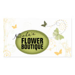 Bright Spring Flowers & Butterflies Business Card