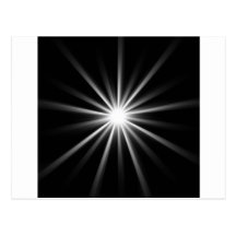 bright star in dark space postcard