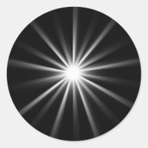 bright star in dark space stickers