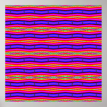 bright stripes fractal poster