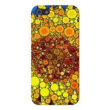 Bright Sunflower Circle Mosaic Digital Art Print iPhone 5 Cases