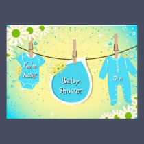 Bright Sunny Daisy Flower Baby Shower Invitation invitations