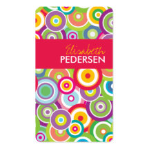 Bright Vector Circles Chic Business Cards