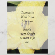 Bright Yellow Daylily Full Colour Flyer