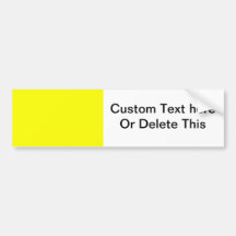 bright yellow DIY custom background template Bumper Stickers