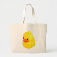 Bright Yellow Rubber Duck Canvas Bag