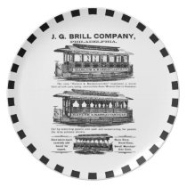 Brill Company Streetcars and Trolleys Party Plate plates