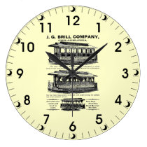 Brill Company Streetcars and Trolleys Wall Clock wall clocks